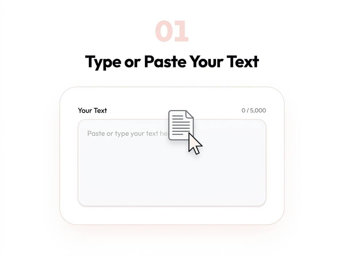 Type or Paste Your Text illustration